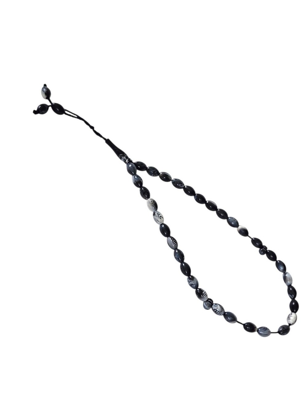 Tasbih Black and Gray Rosary Beads